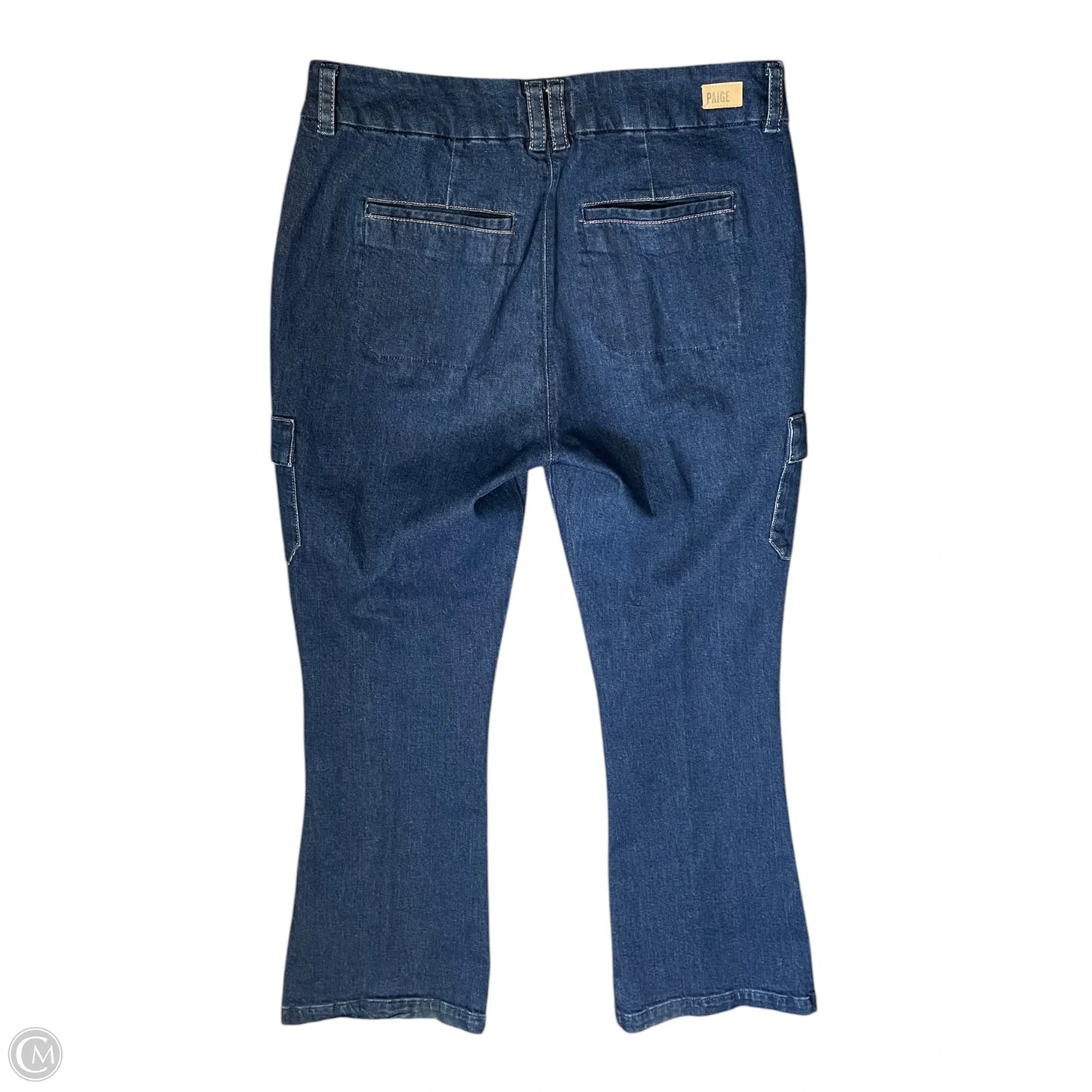 Jeans Flared By Paige In Blue Denim, Size: 16