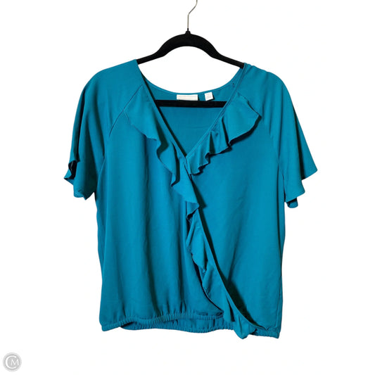 Top Short Sleeve By New York And Co In Teal, Size: M