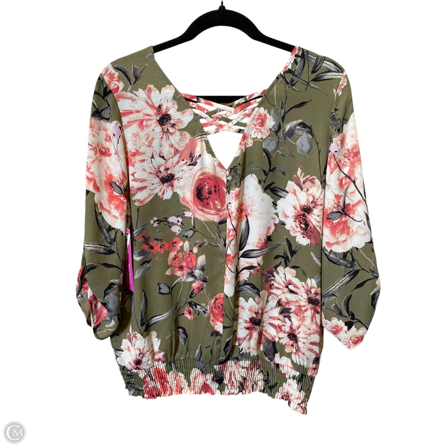 Top Long Sleeve By New York And Co In Floral Print, Size: M