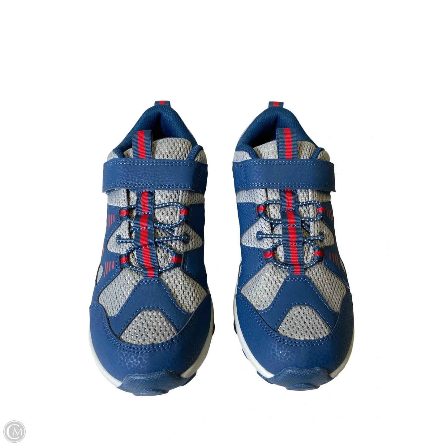 Shoes Hiking By Merrell In Blue & Grey, Size: 6