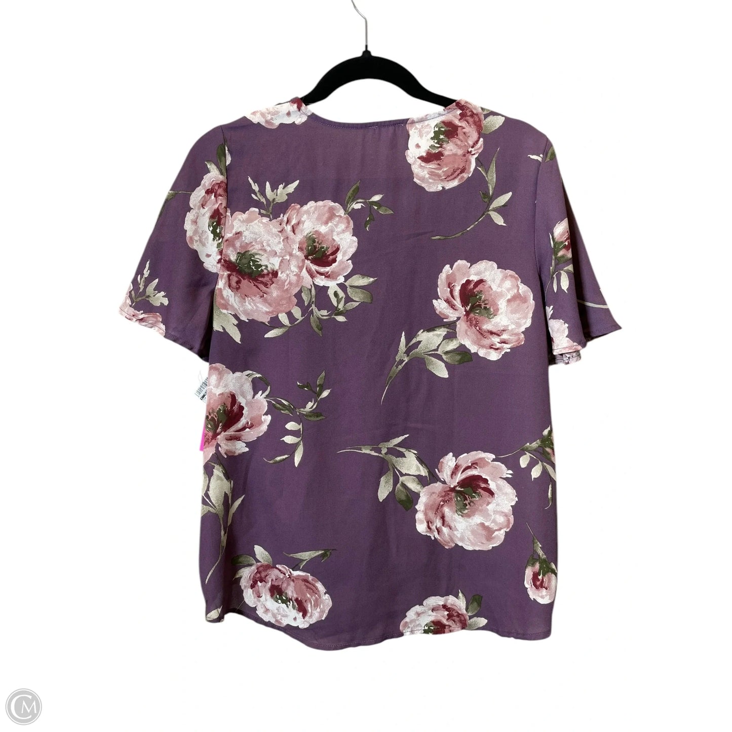 Top Short Sleeve By Clothes Mentor In Floral Print, Size: M