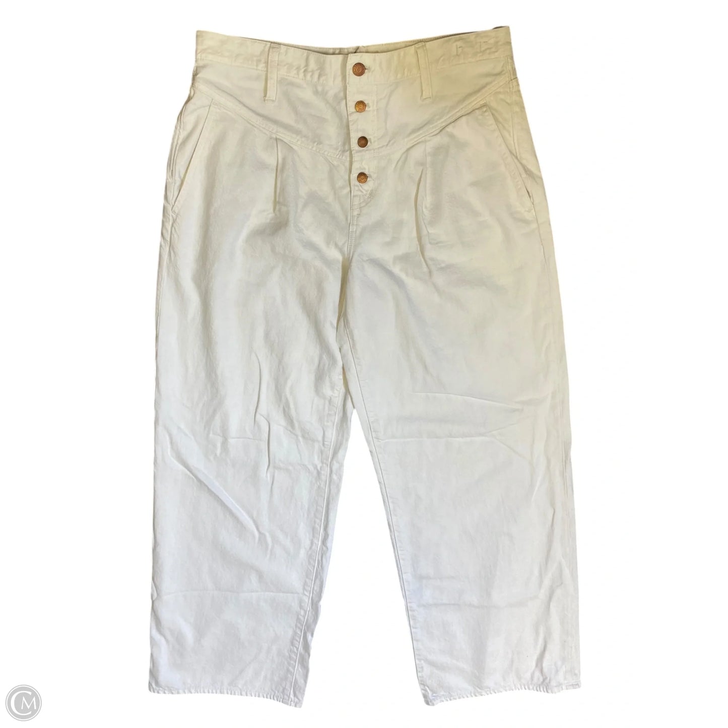 Jeans Wide Leg By Madewell In Cream, Size: 12