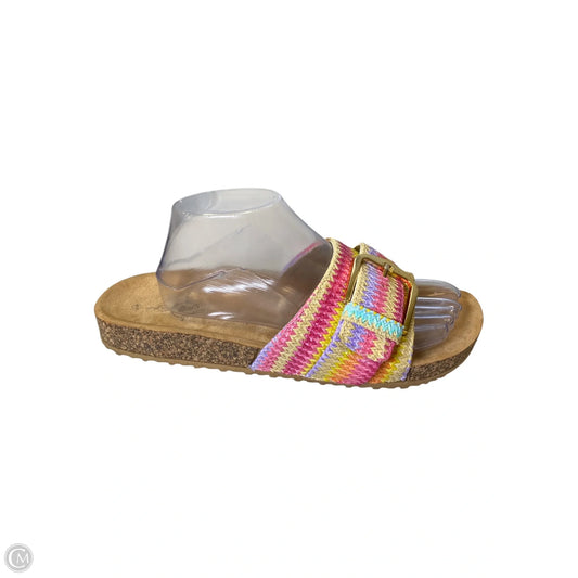 Sandals Flats By Clothes Mentor In Multi-colored, Size: 11