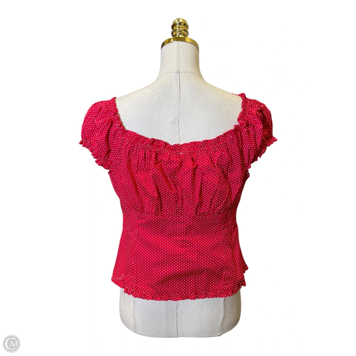 Top Sleeveless By Clothes Mentor In Red & White, Size: L