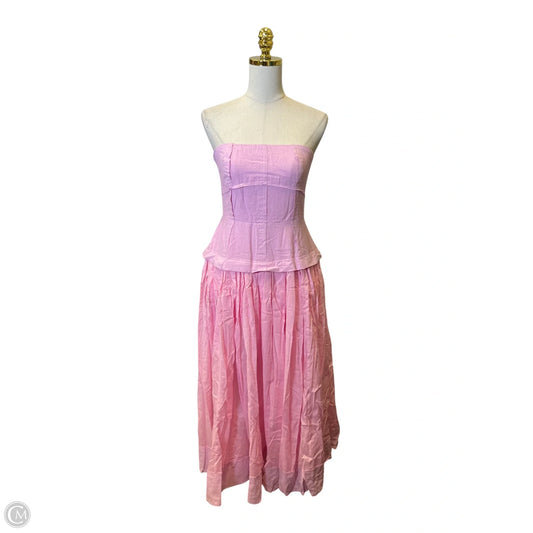 Dress Casual Midi By Hyfve In Pink, Size: L