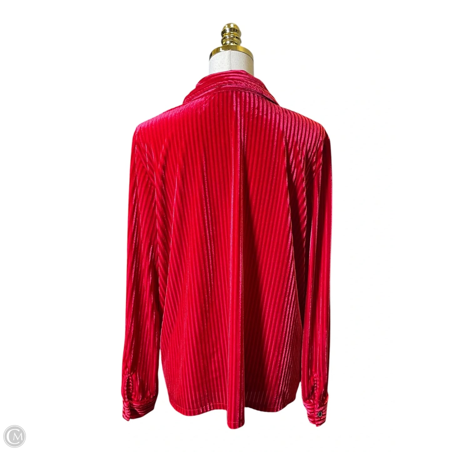 Top Long Sleeve By Clothes Mentor In Red, Size: L
