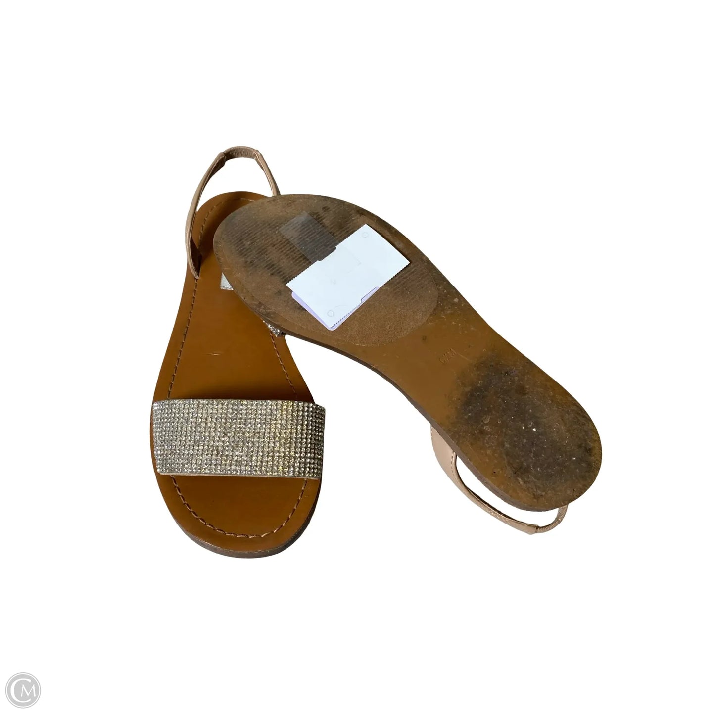 Sandals Flats By Steve Madden In Silver, Size: 6.5