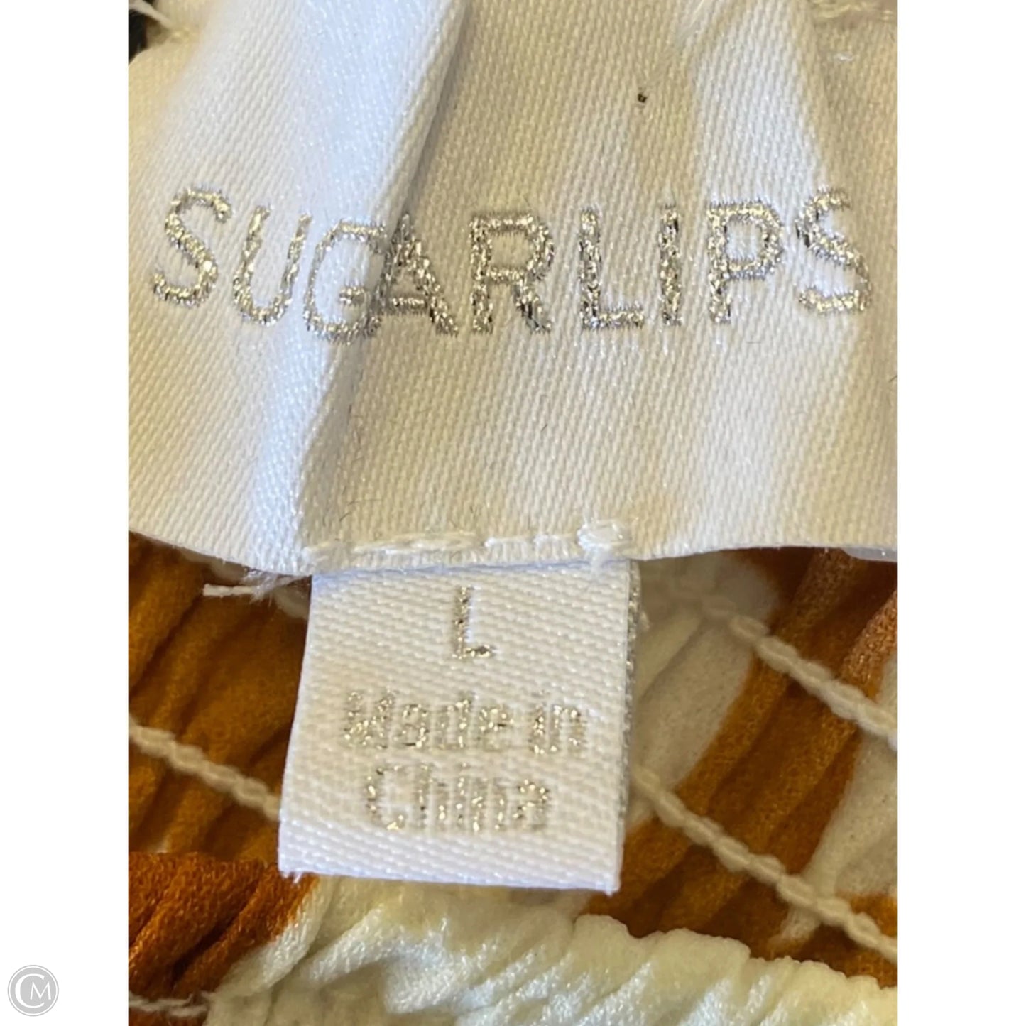 Dress Casual Maxi By Sugar Lips In Orange & White, Size: L