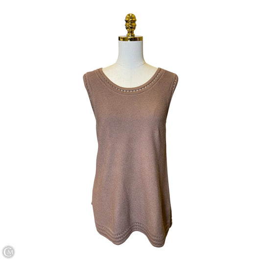 Top Sleeveless By J. Jill In Brown, Size: Xs
