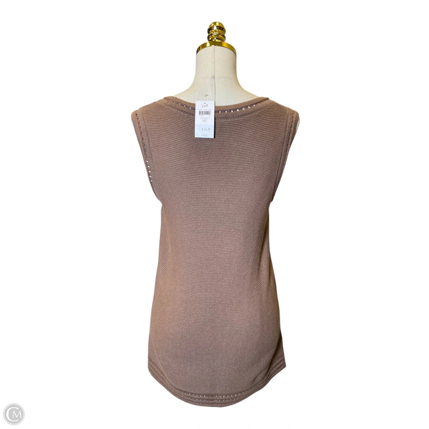 Top Sleeveless By J. Jill In Brown, Size: Xs