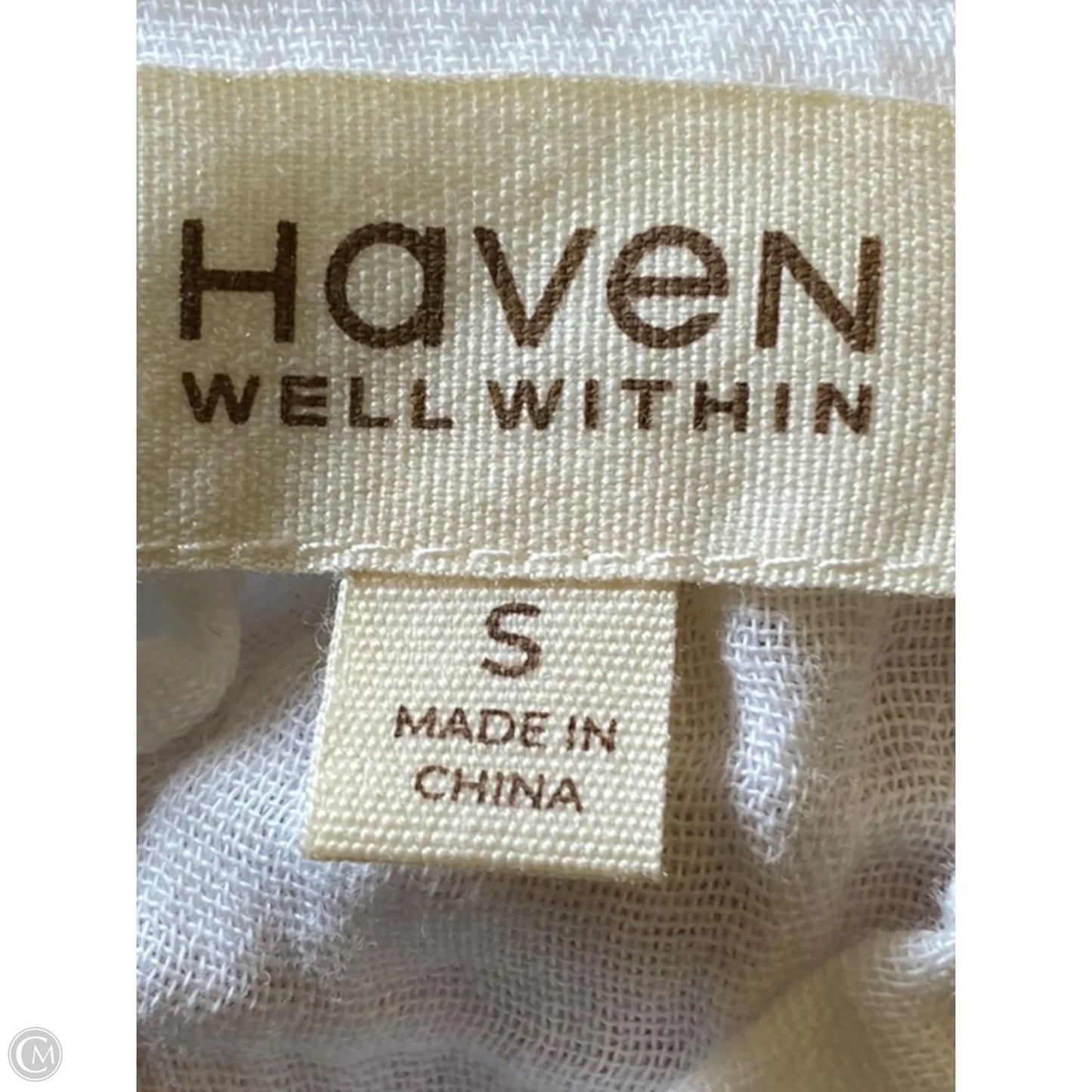 Top Long Sleeve By Haven In White, Size: S
