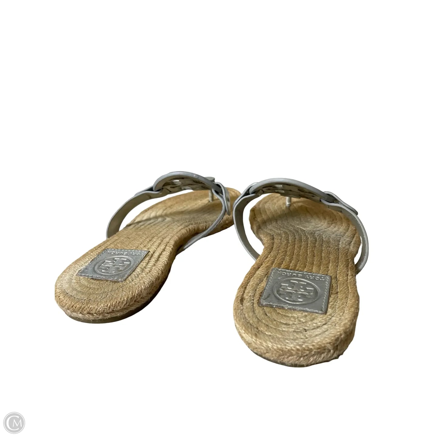 Sandals Designer By Tory Burch In Silver, Size: 8