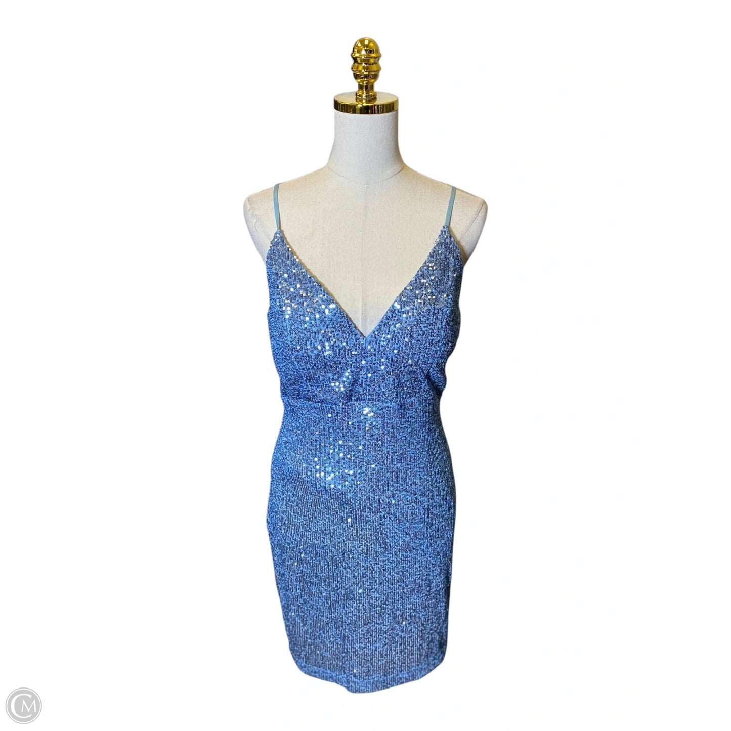 Dress Party Short By Clothes Mentor In Blue, Size: Xl