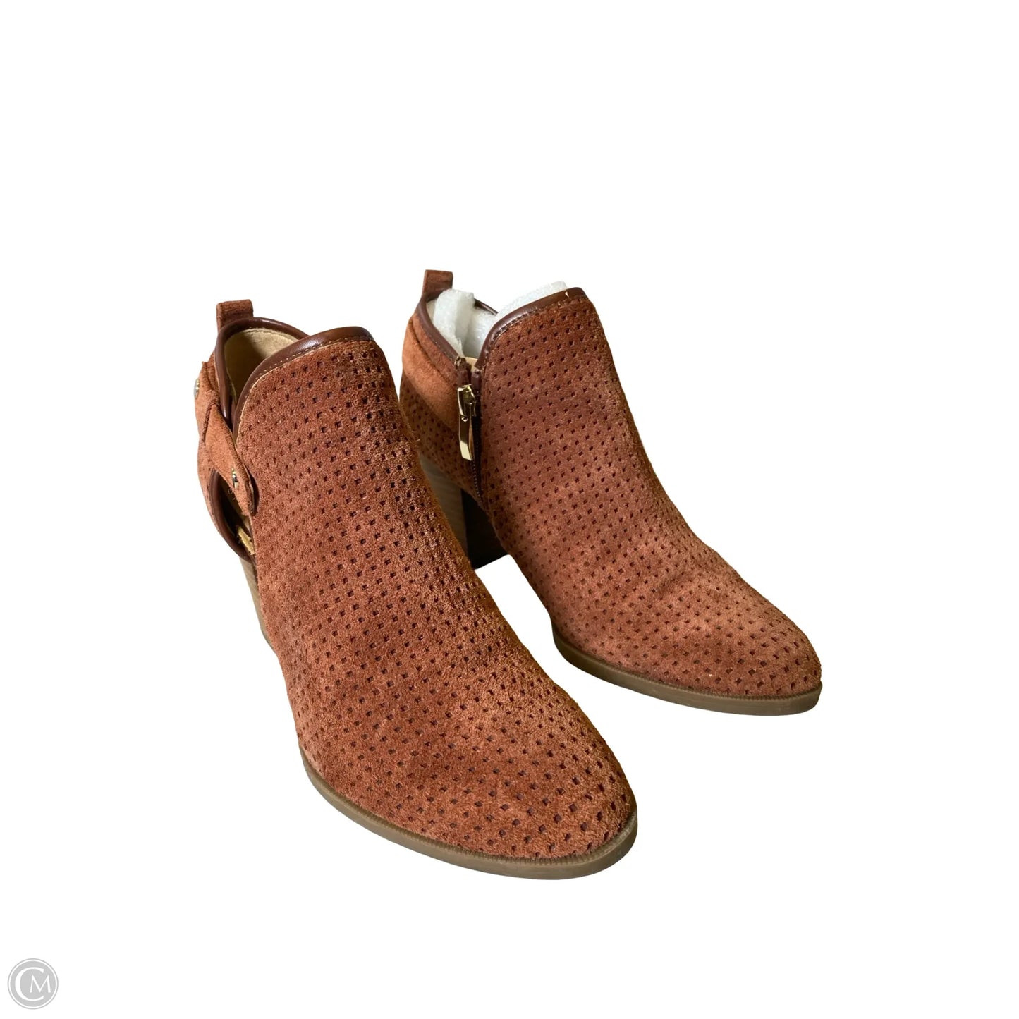 Boots Ankle Heels By Franco Sarto In Orange, Size: 6.5