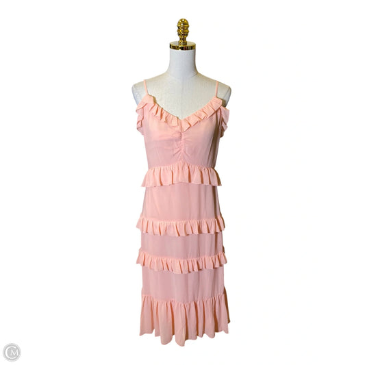 Dress Designer By Michael Kors In Peach, Size: M
