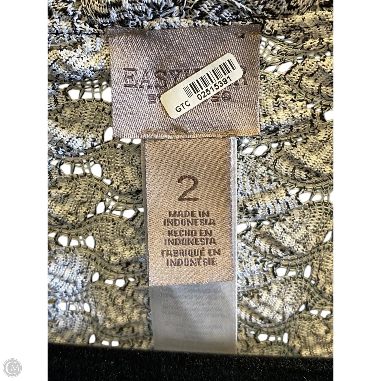 Cardigan By Chicos In Black & White, Size: L