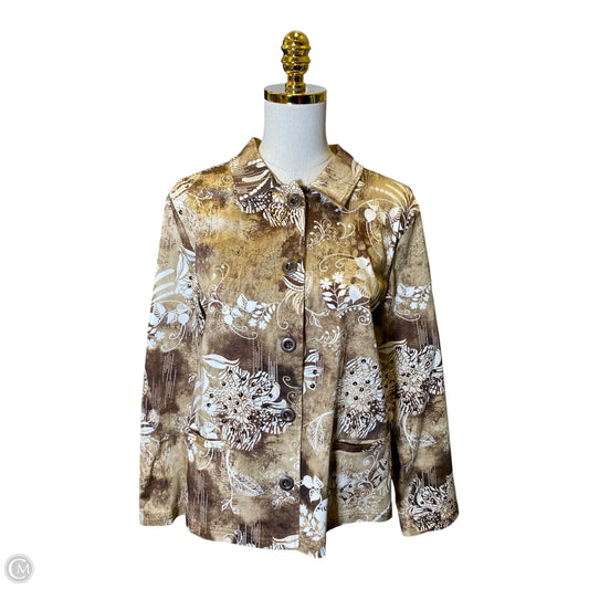 Top Long Sleeve By Chicos In Multi-colored, Size: L