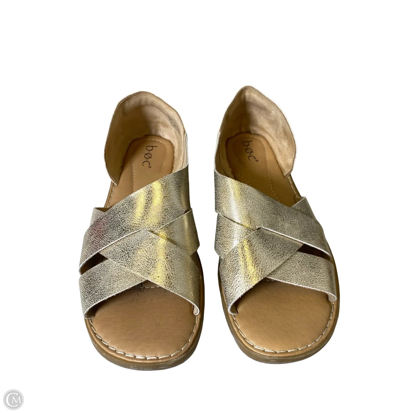 Shoes Flats By Boc In Gold, Size: 8
