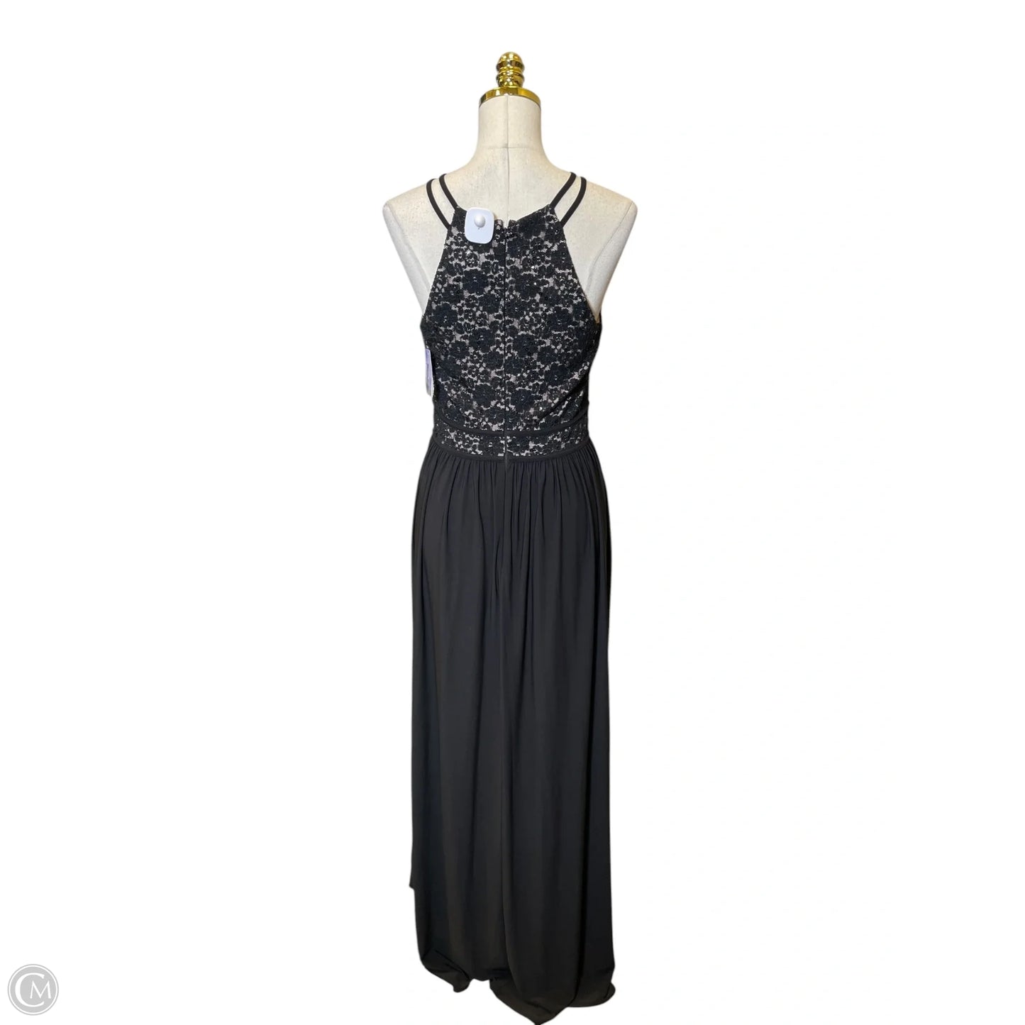 Dress Party Long By Clothes Mentor In Black & Pink, Size: L
