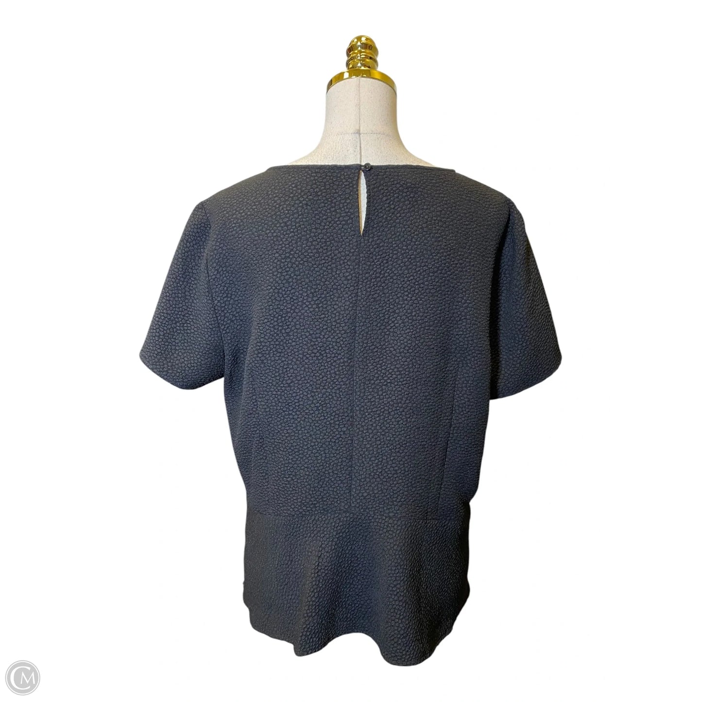 Top Short Sleeve By Talbots In Black, Size: L