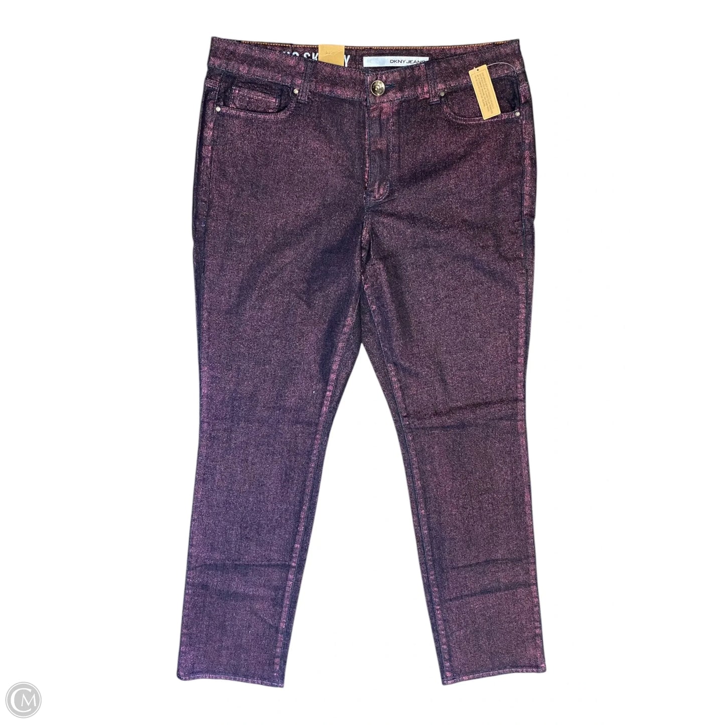 Jeans Straight By Dkny In Purple, Size: 14