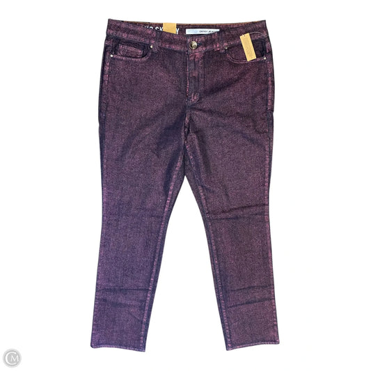 Jeans Straight By Dkny In Purple, Size: 14