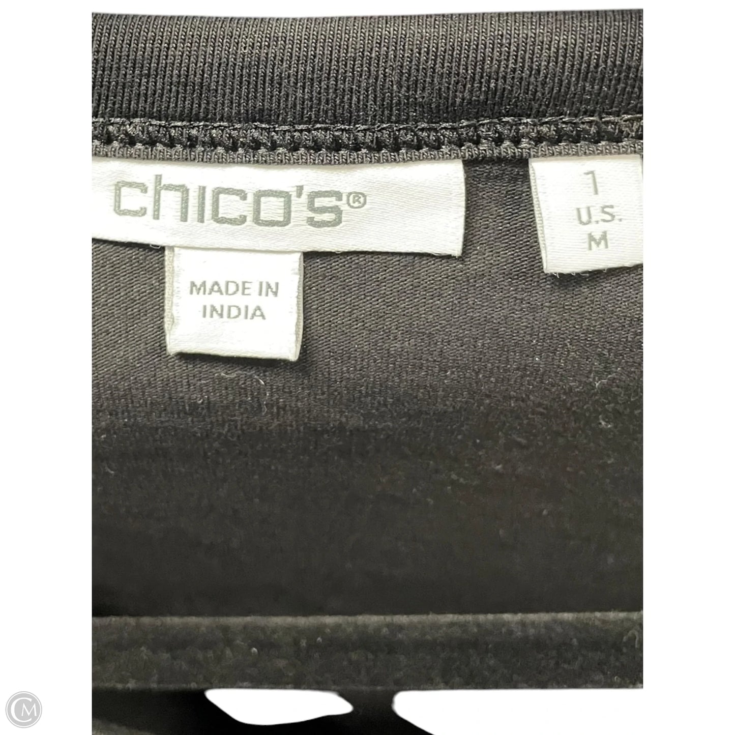 Top Short Sleeve By Chicos In Black, Size: M