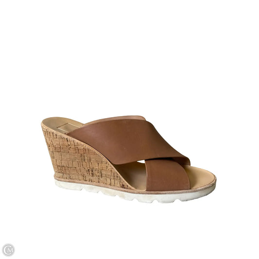 Sandals Heels Wedge By Dolce Vita In Tan, Size: 9.5