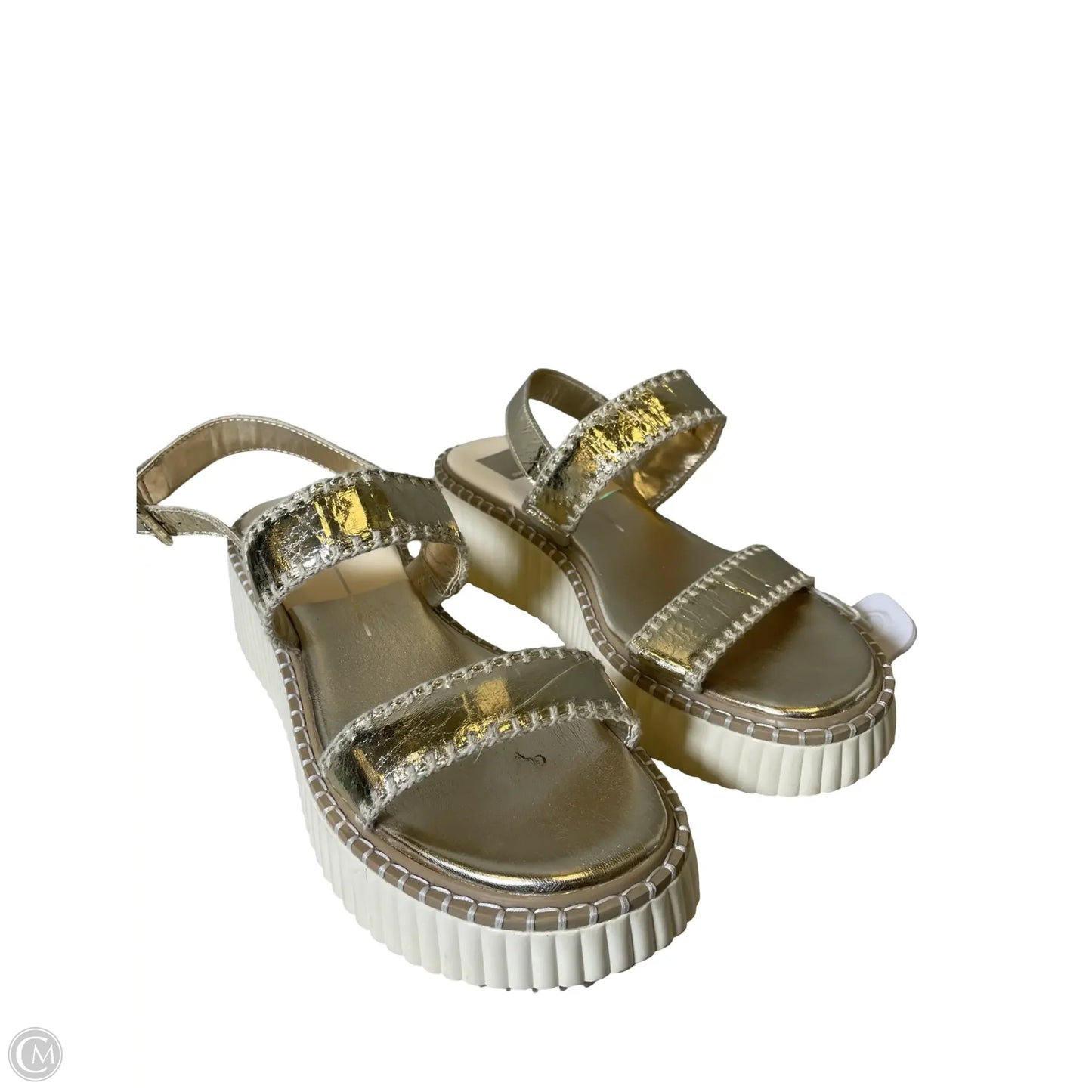 Sandals Heels Platform By Dolce Vita In Gold, Size: 10