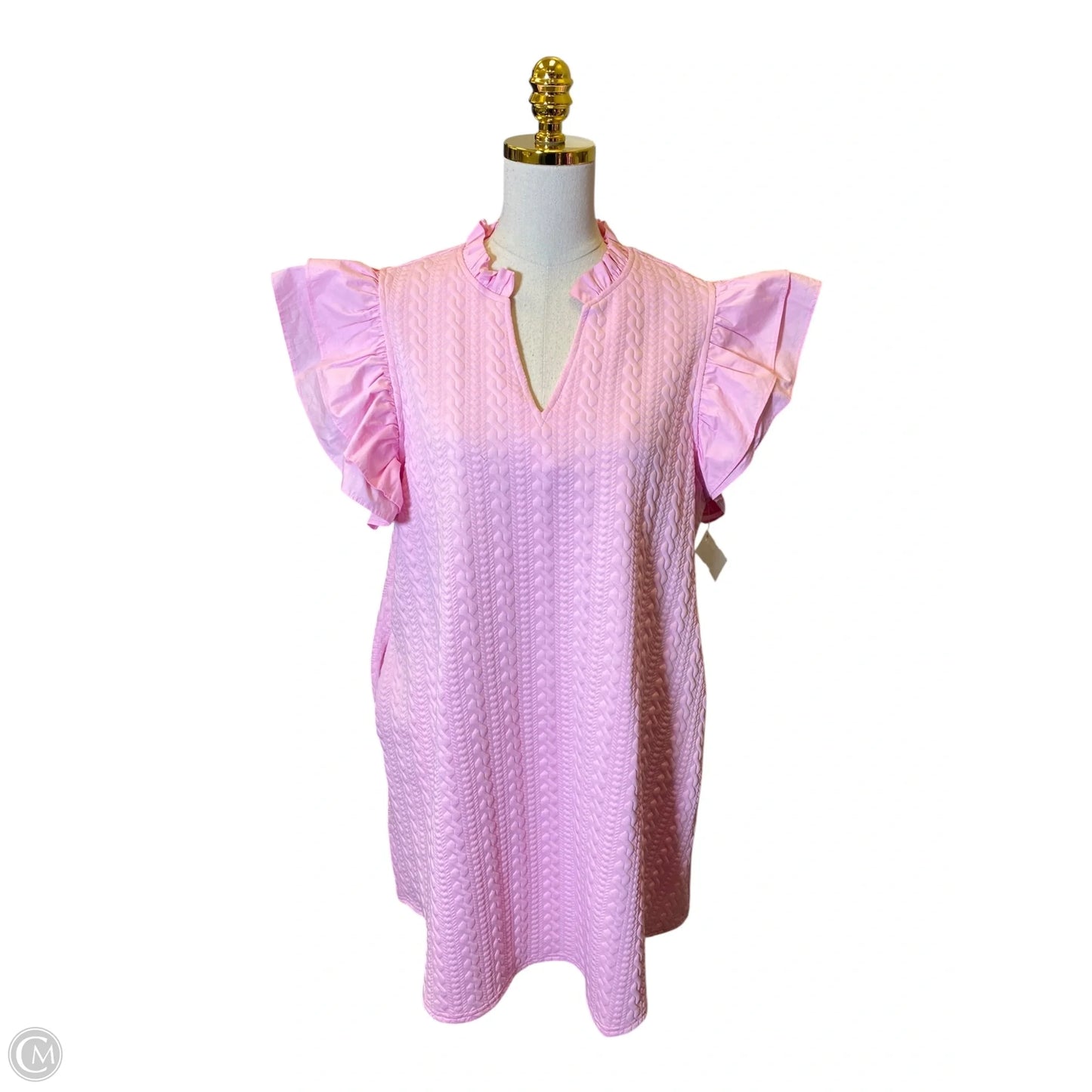 Dress Casual Midi By Fantastic Fawn In Pink, Size: L