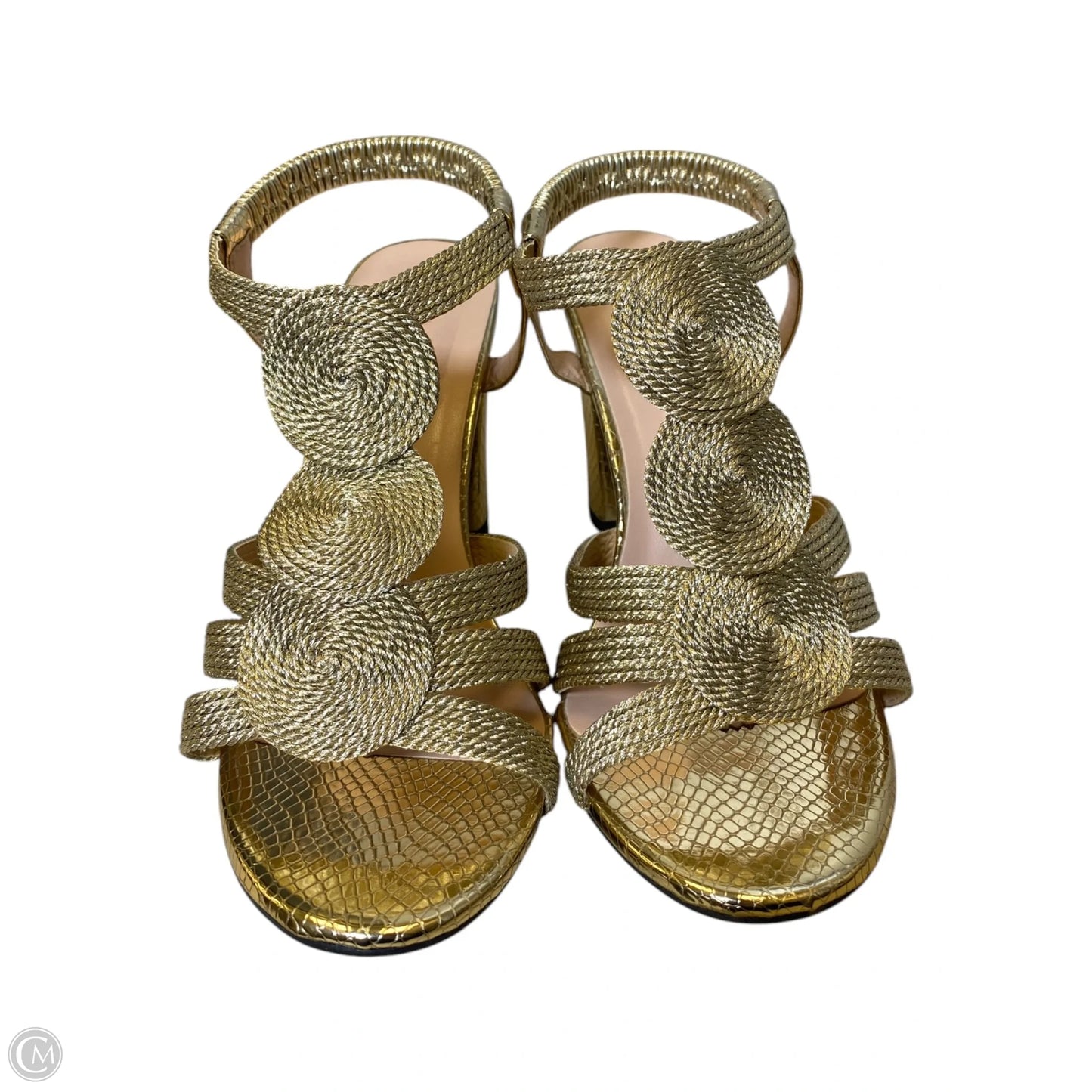 Shoes Heels Block By Clothes Mentor In Gold, Size: 6.5