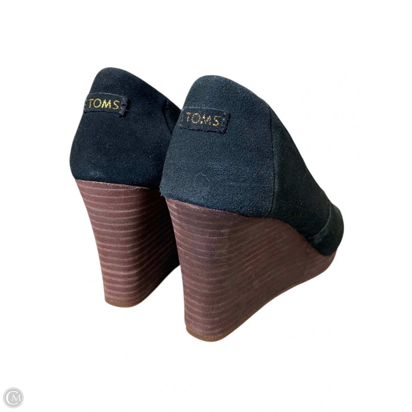 Shoes Heels Wedge By Toms In Black, Size: 6.5