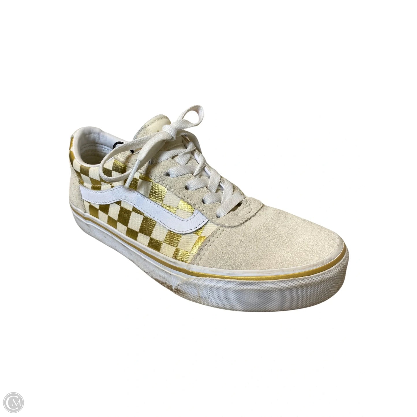 Shoes Flats By Vans In Gold & Tan, Size: 6.5