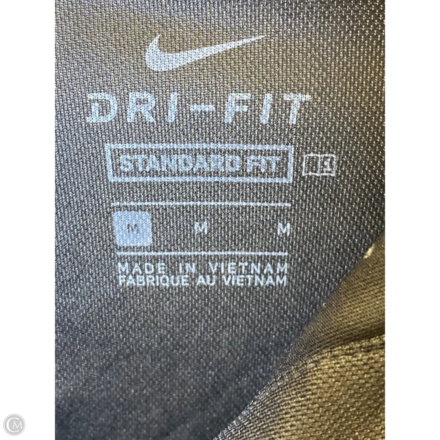 Athletic Top Short Sleeve By Nike In Black, Size: M