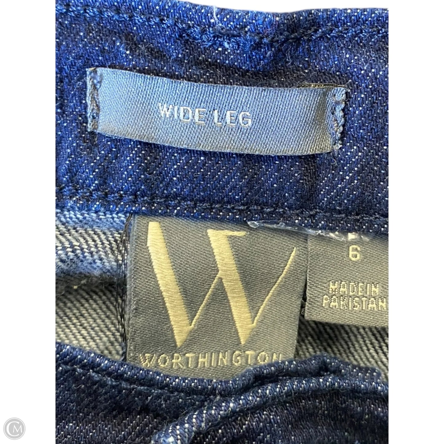 Jeans Wide Leg By Worthington In Blue Denim, Size: 6