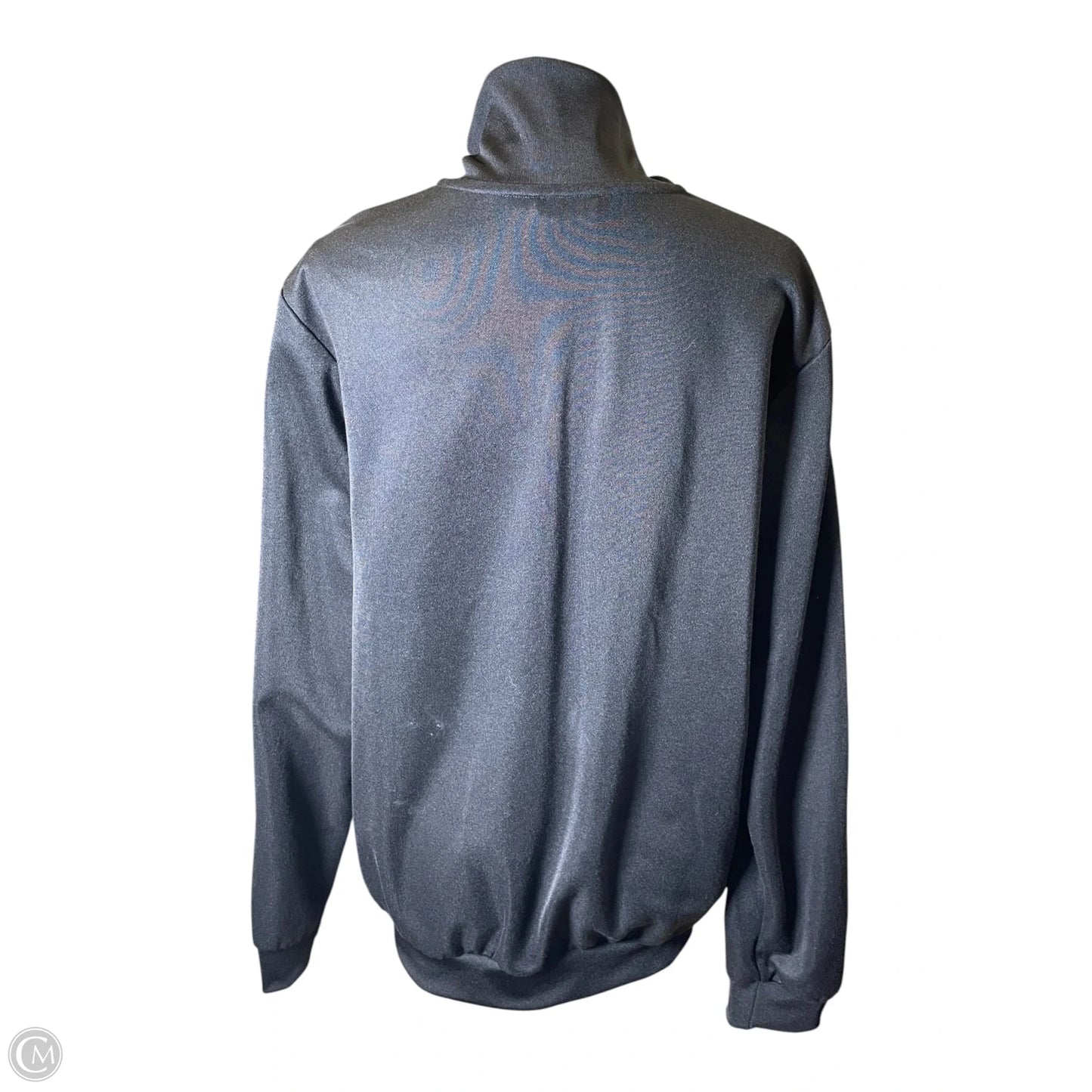 Athletic Jacket By Adidas In Black & White, Size: L