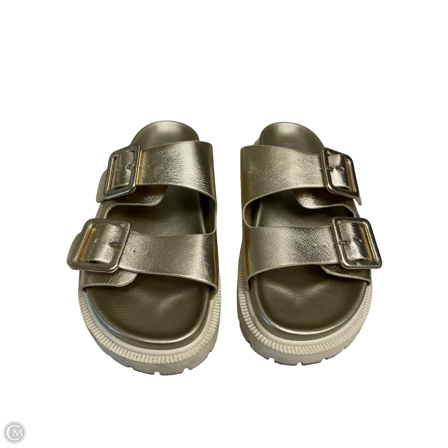 Sandals Heels Platform By Mia In Gold, Size: 6.5