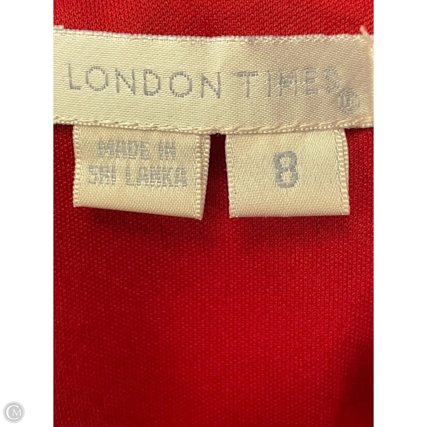 Dress Casual Short By London Times In Red, Size: M