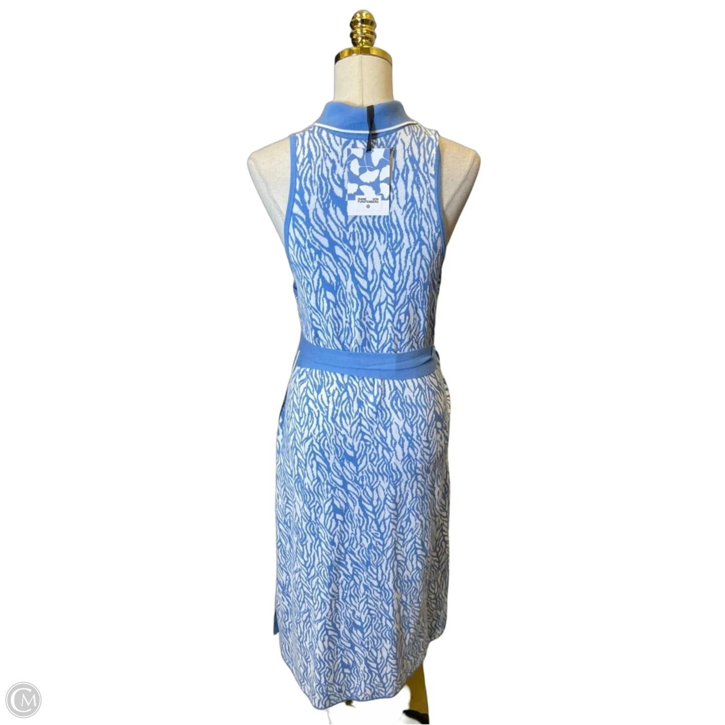 Dress Designer By Diane Von Furstenberg In Blue & White, Size: 1x