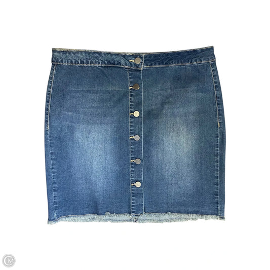 Skirt Mini & Short By Earl Jean In Blue Denim, Size: Xl