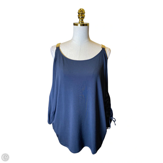 Top 3/4 Sleeve By Michael By Michael Kors In Navy, Size: L