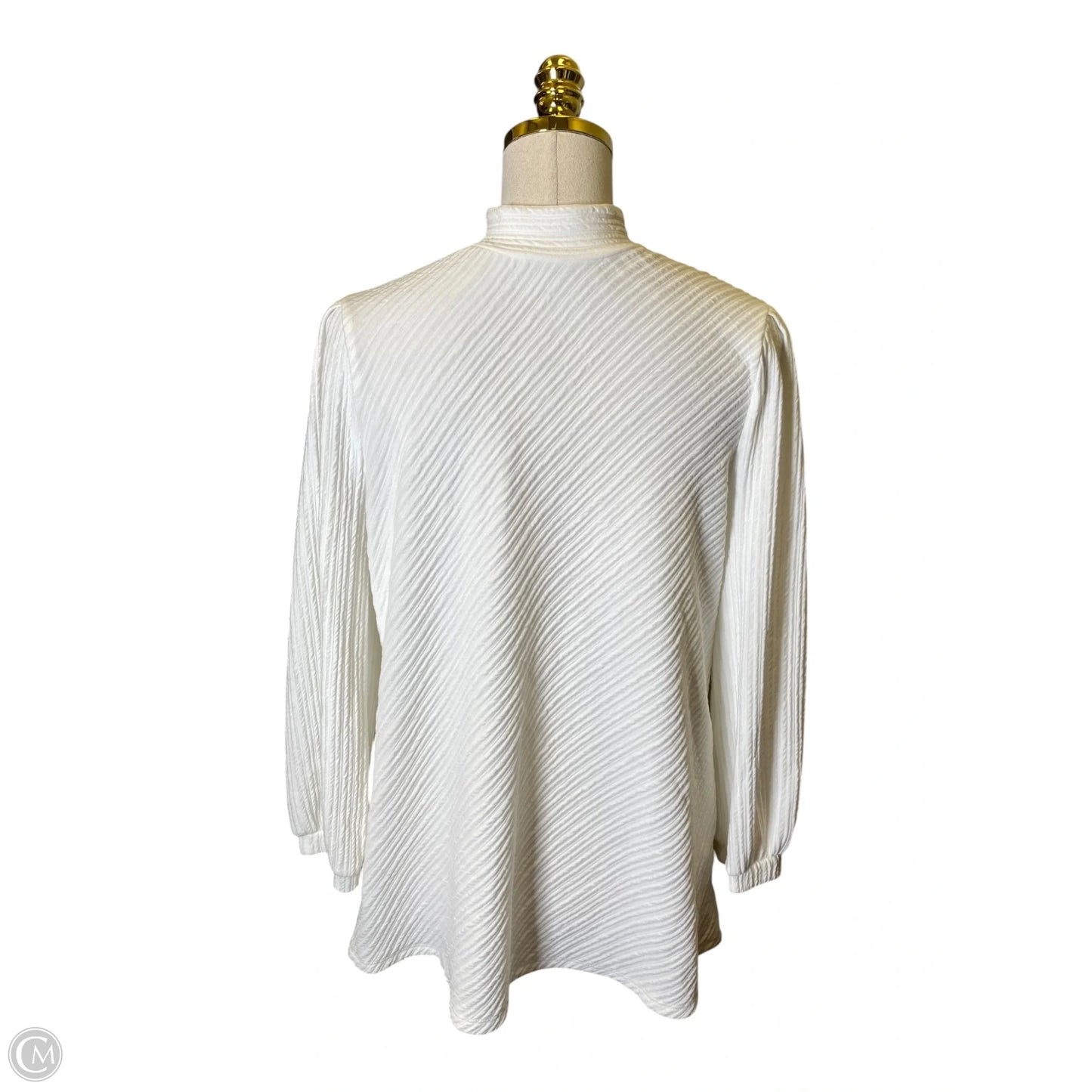 Top Long Sleeve By Cable And Gauge In White, Size: L