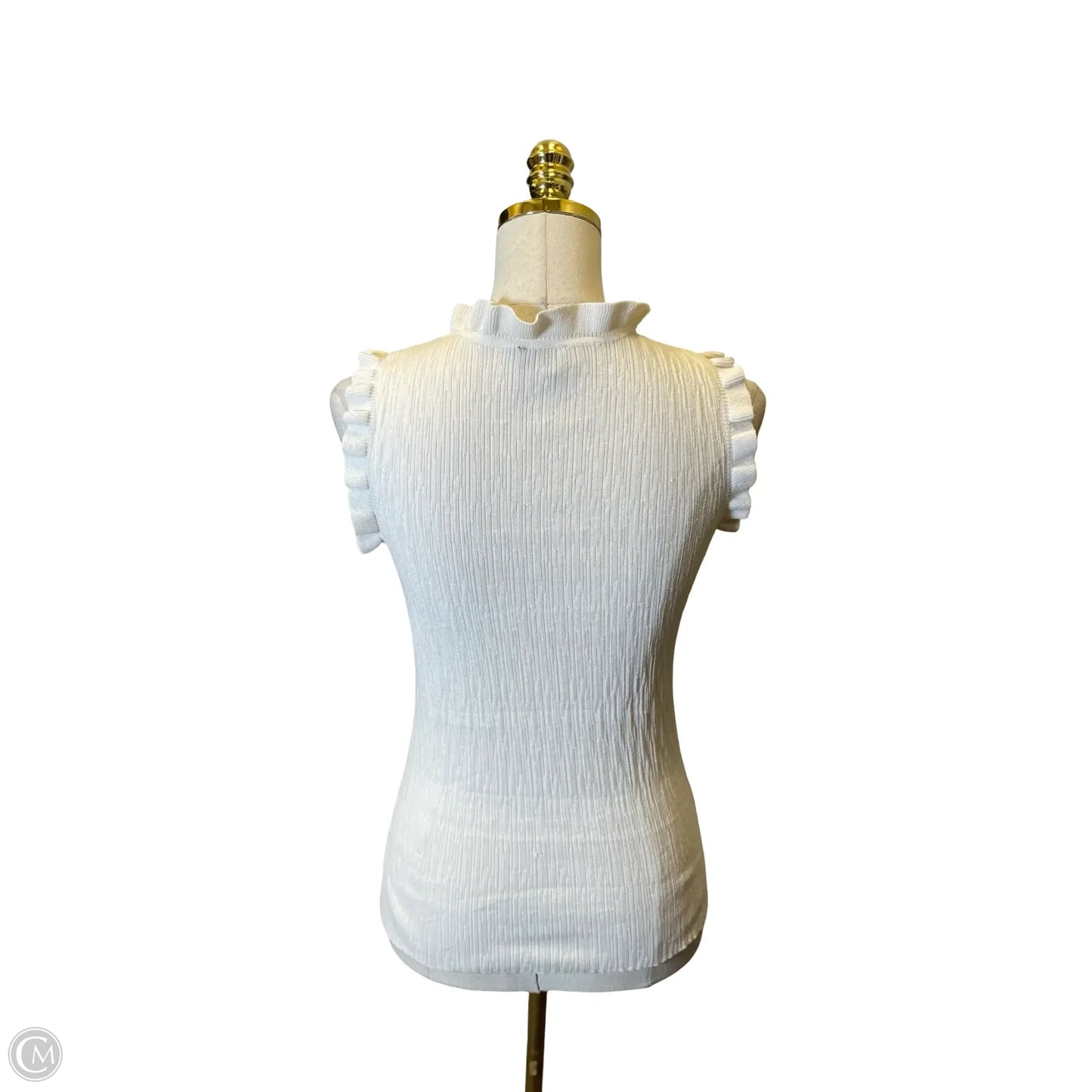 Top Sleeveless By Ann Taylor In White, Size: M