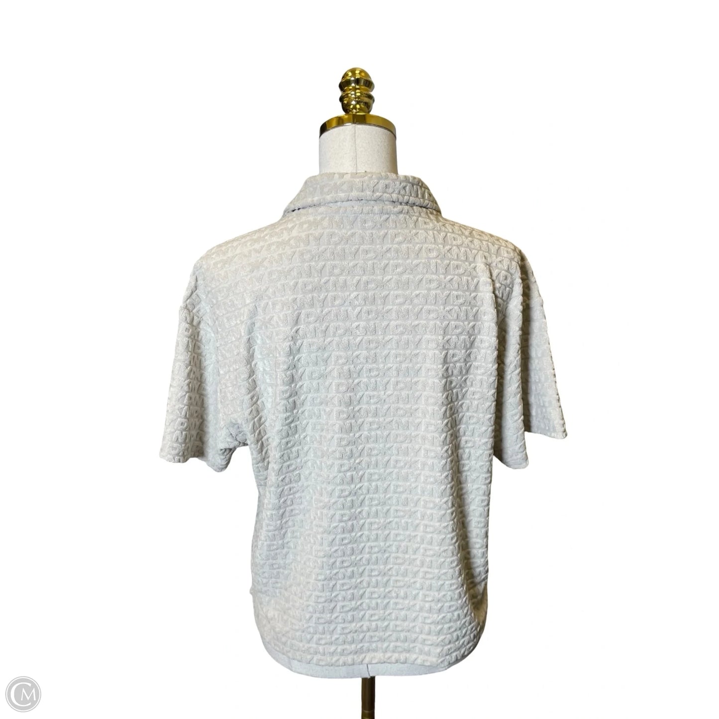 Top Short Sleeve By Dkny In Tan, Size: S