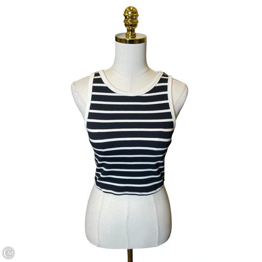 Top Sleeveless By H&m In Black & White, Size: M