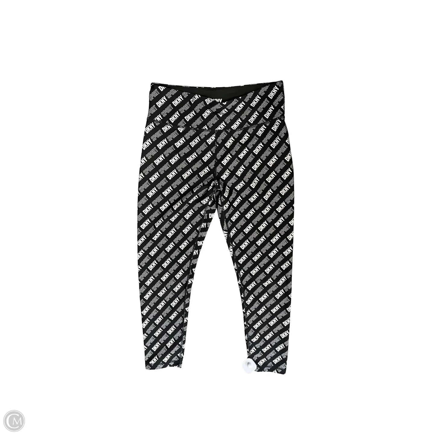 Athletic Leggings By Dkny In Black & White, Size: M