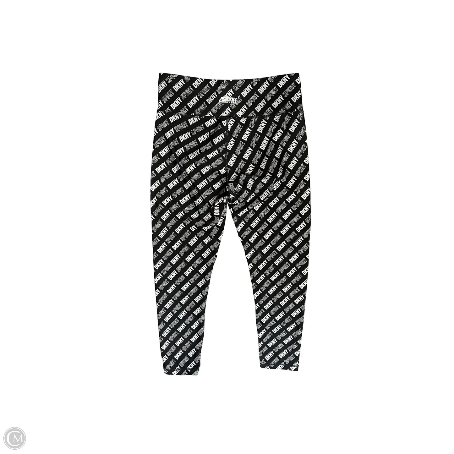 Athletic Leggings By Dkny In Black & White, Size: M
