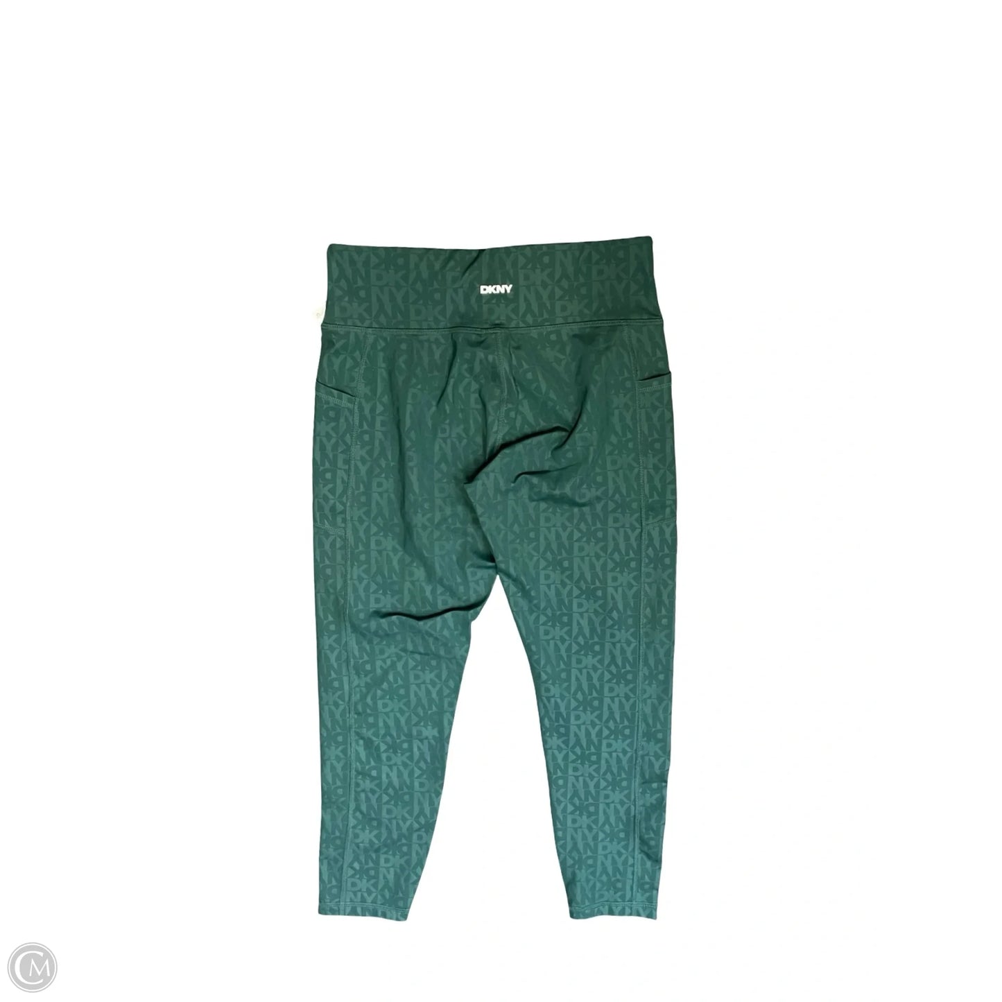 Athletic Leggings By Dkny In Green, Size: M