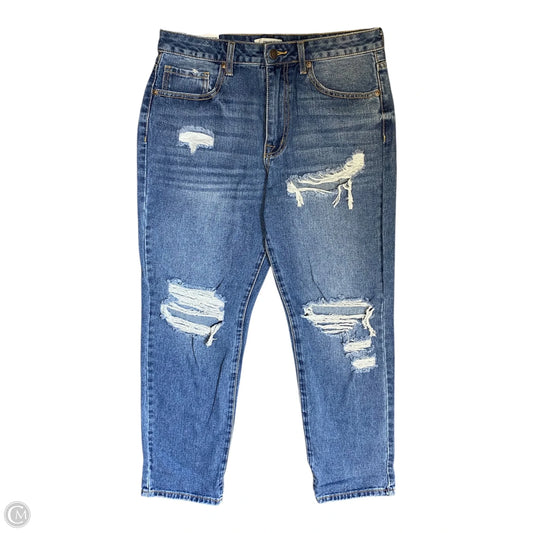Jeans Straight By Forever 21 In Blue Denim, Size: 8