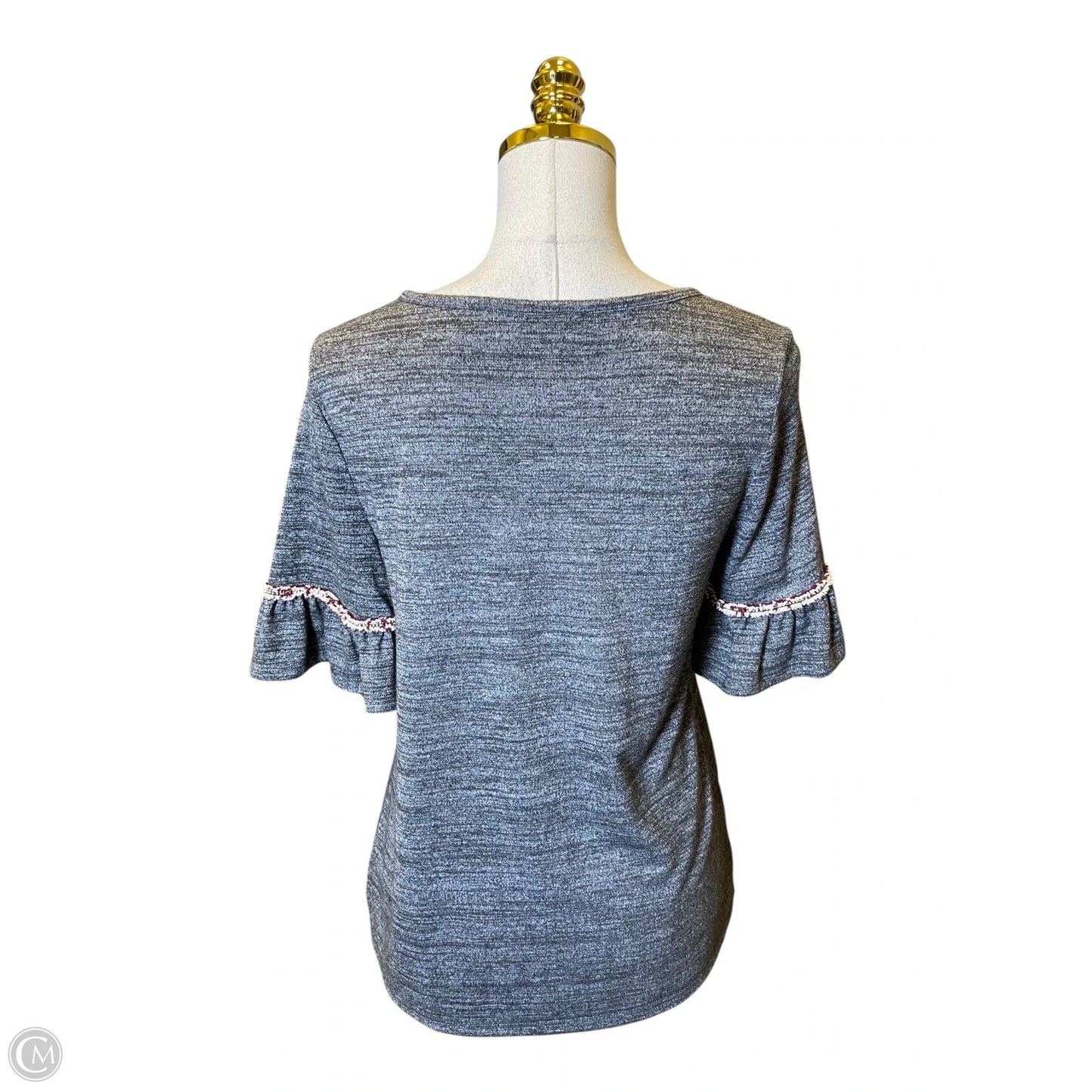 Top 3/4 Sleeve By Loft In Grey, Size: Xs